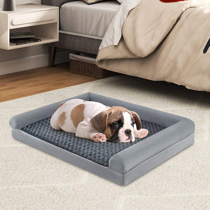 Orthopaedic Foam Dog Bed Sized Large, XL, XXL Pet Bed in Grey