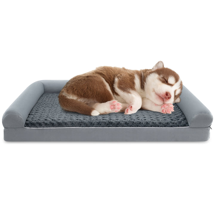 Orthopaedic Foam Dog Bed Sized Large, XL, XXL Pet Bed in Grey