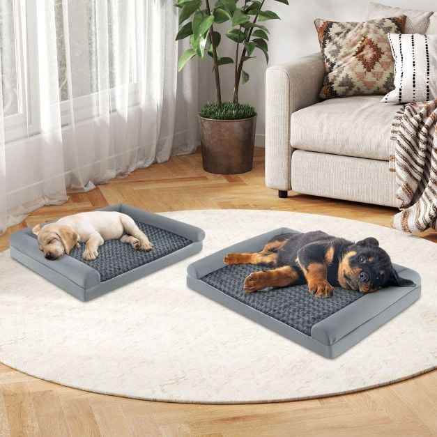 Orthopaedic Foam Dog Bed Sized Large, XL, XXL Pet Bed in Grey
