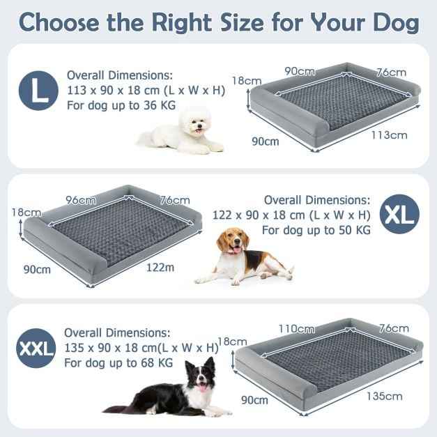 Orthopedic Foam Dog Bed L Sized Large Pet Bed-XXL