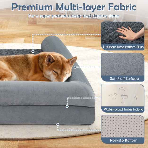 Orthopedic Foam Dog Bed L Sized Large Pet Bed-XXL