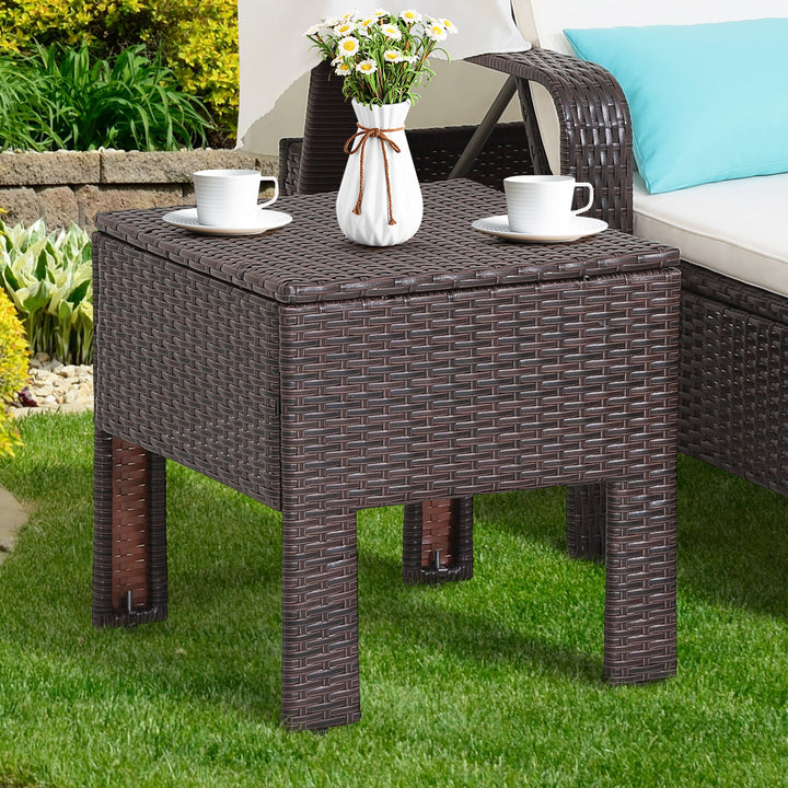 Outdoor Chaise Lounge Chair and Table Set with Adjustable Backrest - TidySpaces