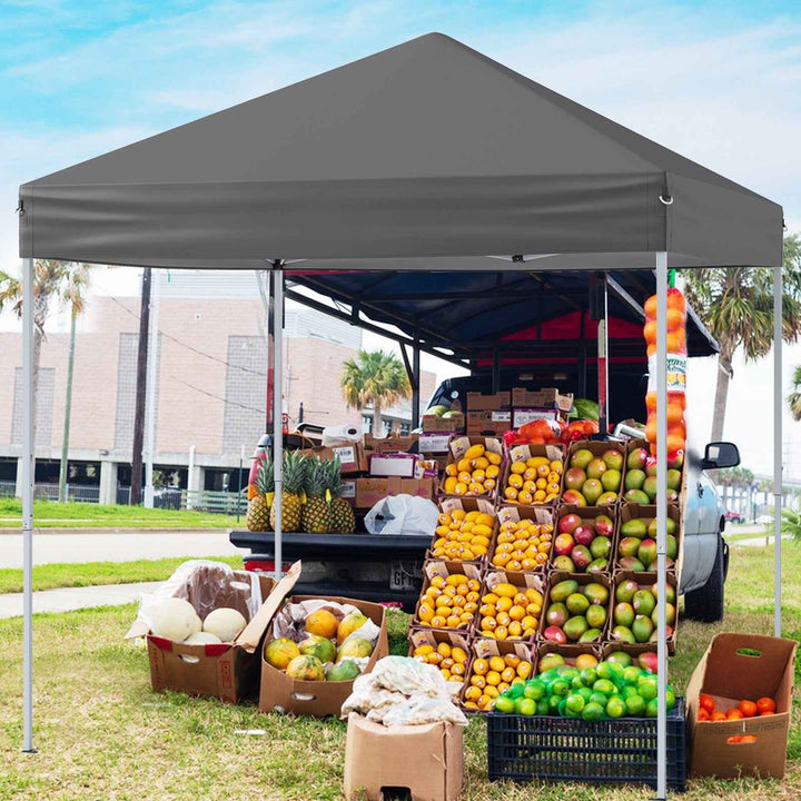 Outdoor Folding Pop-up Canopy with Adjustable Heights and Carrying Bag