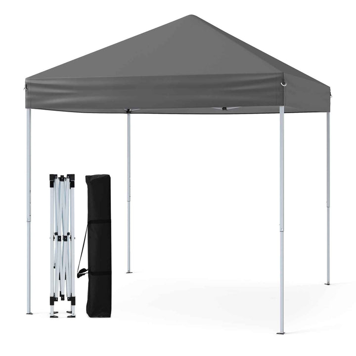 Outdoor Folding Pop-up Canopy with Adjustable Heights and Carrying Bag