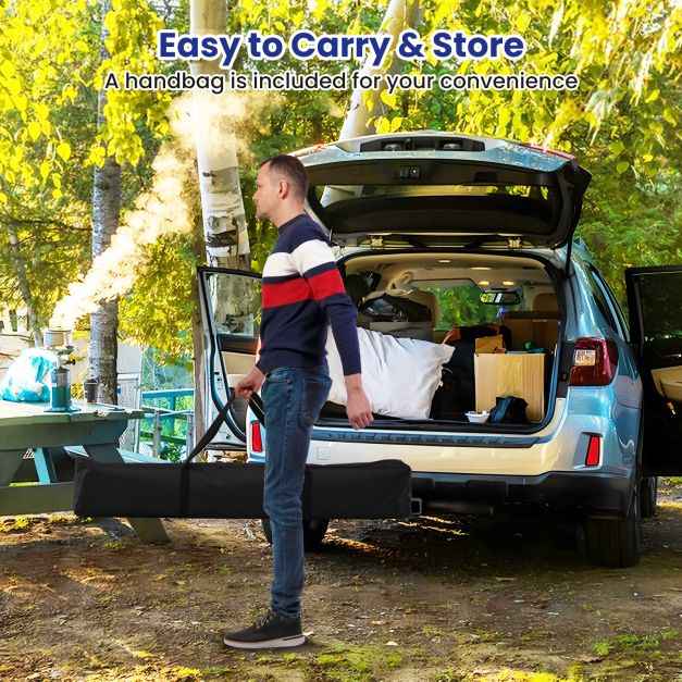 Outdoor Folding Pop-up Canopy with Adjustable Heights and Carrying Bag