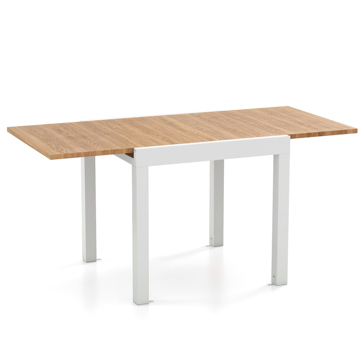 Patio Expandable Dining Table Rectangular Aluminum Dining Table for 4 6 Person - TidySpaces