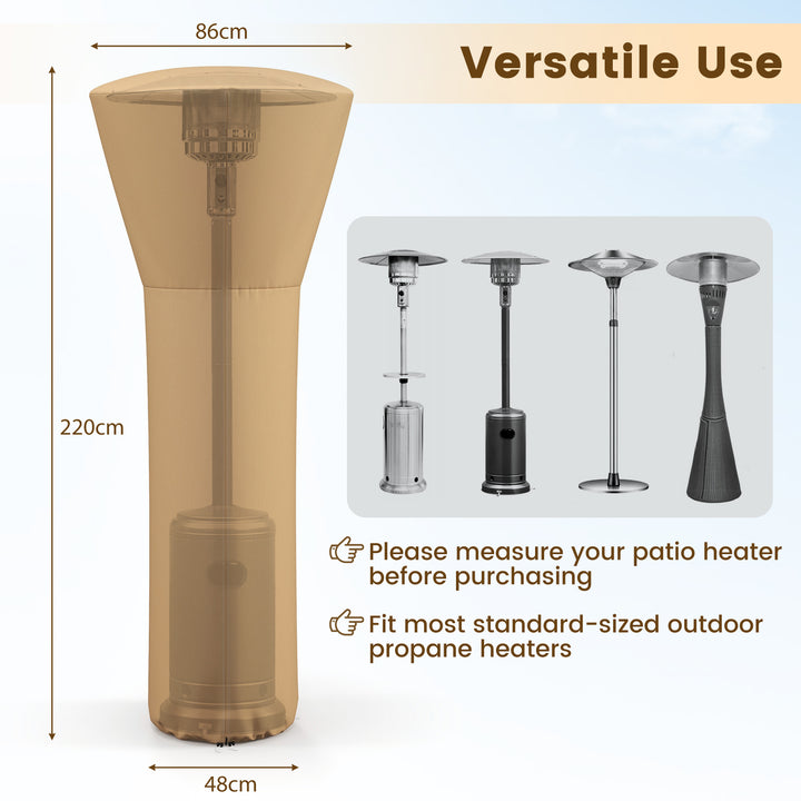 Outdoor Patio Heater Cover with Zipper and Storage Bag - TidySpaces