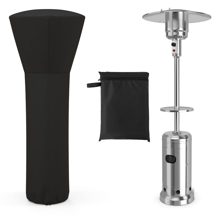 Outdoor Patio Heater Cover with Zipper and Storage Bag Black - TidySpaces