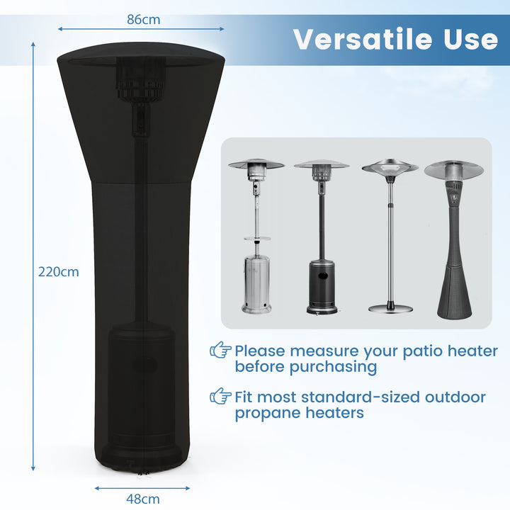 Outdoor Patio Heater Cover with Zipper and Storage Bag - TidySpaces