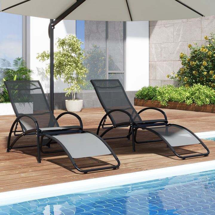 2 in 1 Outdoor Lounge Chair with 20° Rocking Angle - TidySpaces