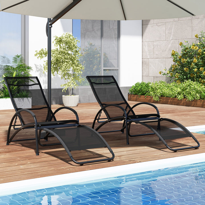2 in 1 Outdoor Lounge Chair with 20° Rocking Angle - TidySpaces