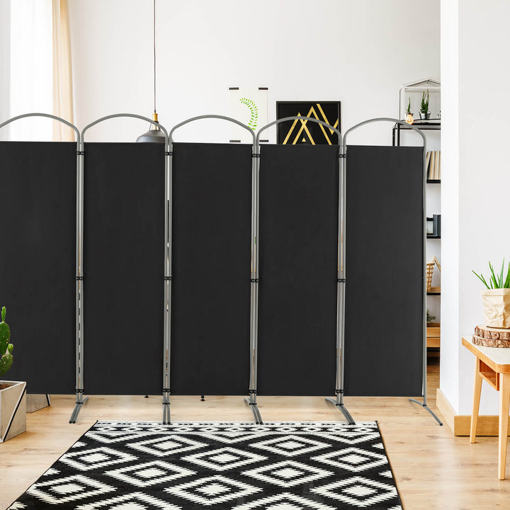 6 Panel Freestanding Fabric Room Divider for Home and Office - TidySpaces