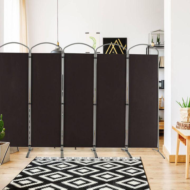 6 Panel Freestanding Fabric Room Divider for Home and Office - TidySpaces