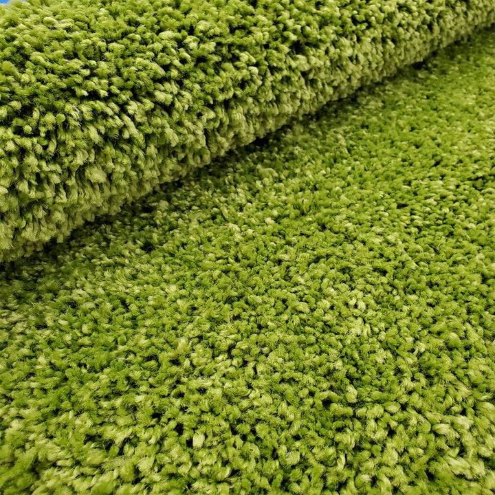 Green Fluffy Shaggy Plain - TidySpaces
