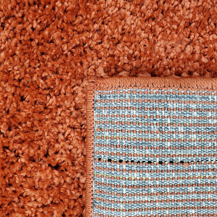 Terracotta Fluffy Shaggy Plain - TidySpaces