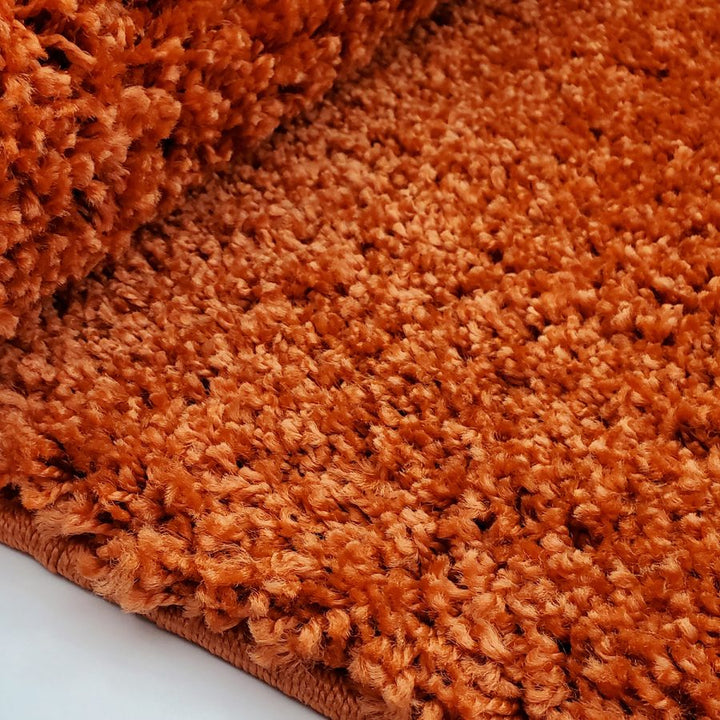 Terracotta Fluffy Shaggy Plain - TidySpaces