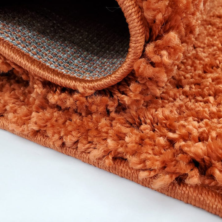 Terracotta Fluffy Shaggy Plain - TidySpaces