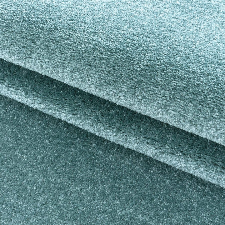 Blue Teal Monochrome Plain Rug - TidySpaces