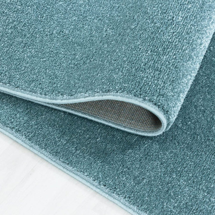Blue Teal Monochrome Plain Rug - TidySpaces