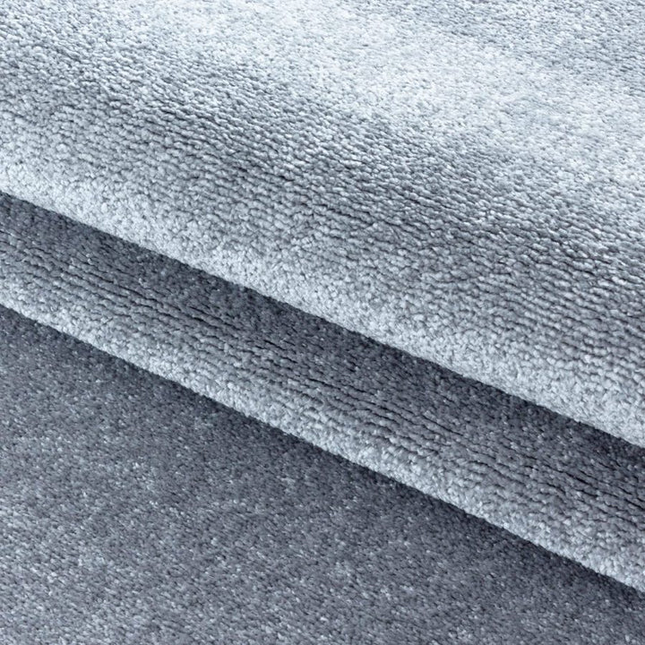 Grey Silver Plain Rug - TidySpaces