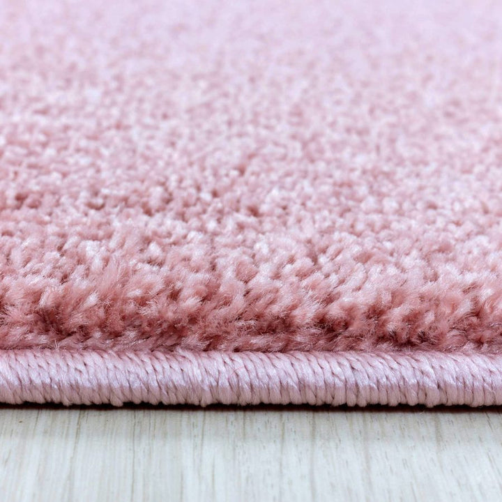 Blush Pink Plain Rug - TidySpaces