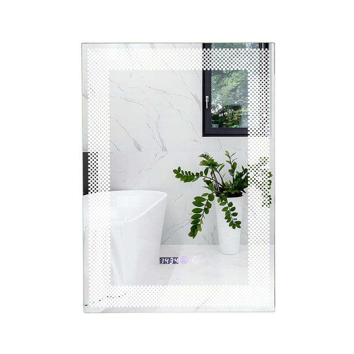 LED Wall Mounted Anti-Fog HD Vanity Mirror with 3 Color Adjustable Lights - TidySpaces