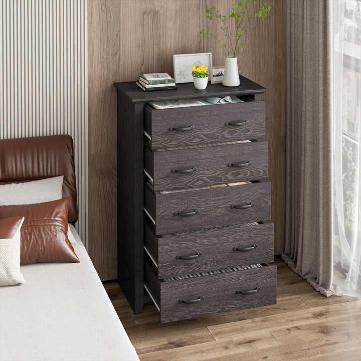 Dresser Vertical Chest of Drawers with 5 Pull out Drawers - TidySpaces