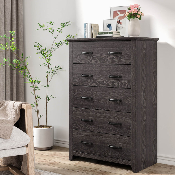 Dresser Vertical Chest of Drawers with 5 Pull out Drawers - TidySpaces