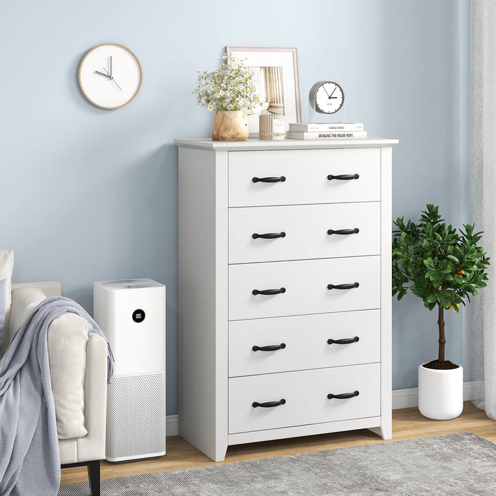 Dresser Vertical Chest of Drawers with 5 Pull out Drawers - TidySpaces