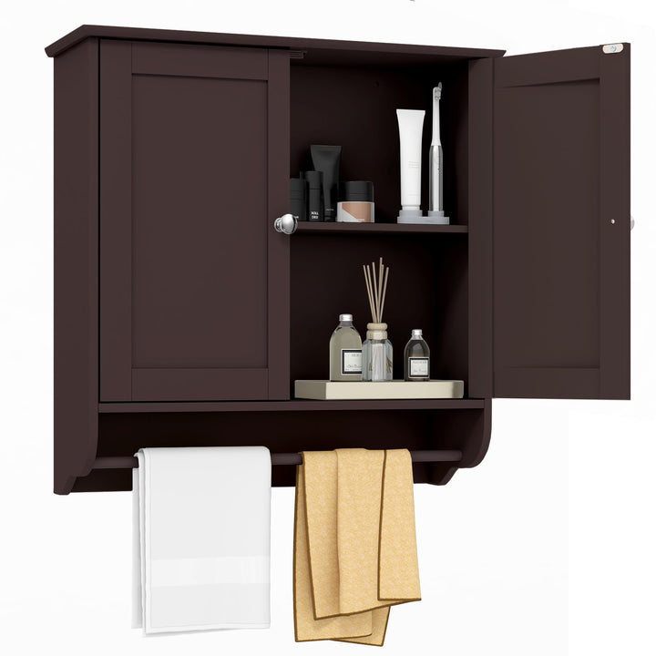 Wall Mounted Bathroom Cabinet with Adjustable Shelf - TidySpaces