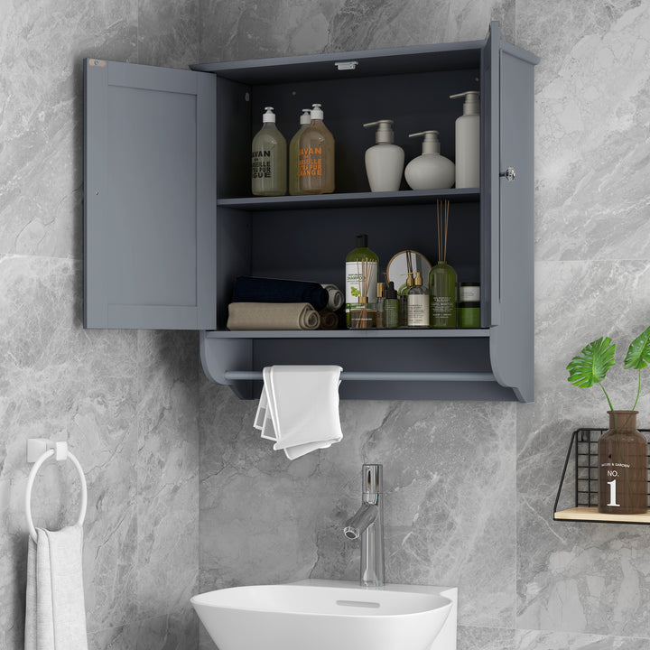 Wall Mounted Bathroom Cabinet with Adjustable Shelf - TidySpaces