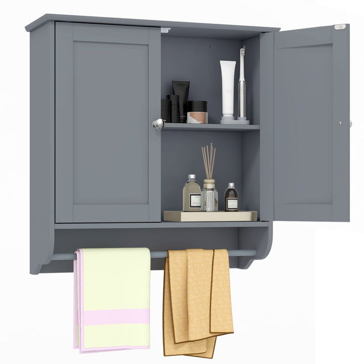 Wall Mounted Bathroom Cabinet with Adjustable Shelf - TidySpaces