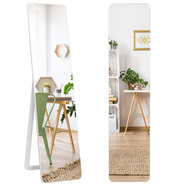 Free-standing Full Length Mirror-White 160 x 37 cm - TidySpaces