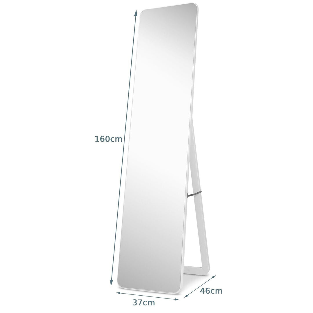 Free-standing Full Length Mirror-White 160 x 37 cm - TidySpaces