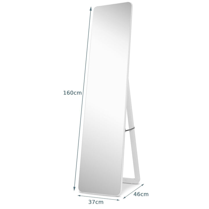 Free-standing Full Length Mirror-White 160 x 37 cm - TidySpaces