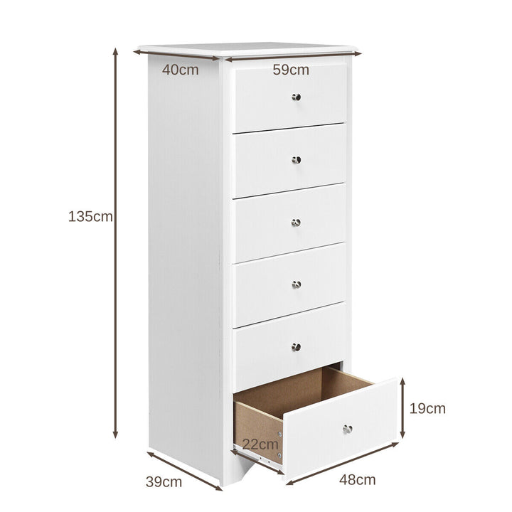 6 Drawer Freestanding Dresser Cabinet - TidySpaces