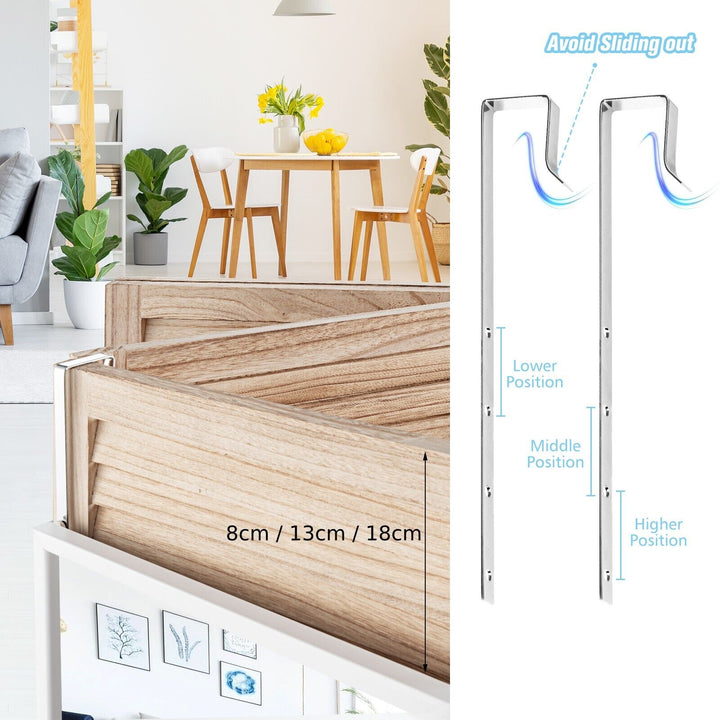 Full Length Wall-Mounted Mirror with Height Adjusting Hooks - TidySpaces