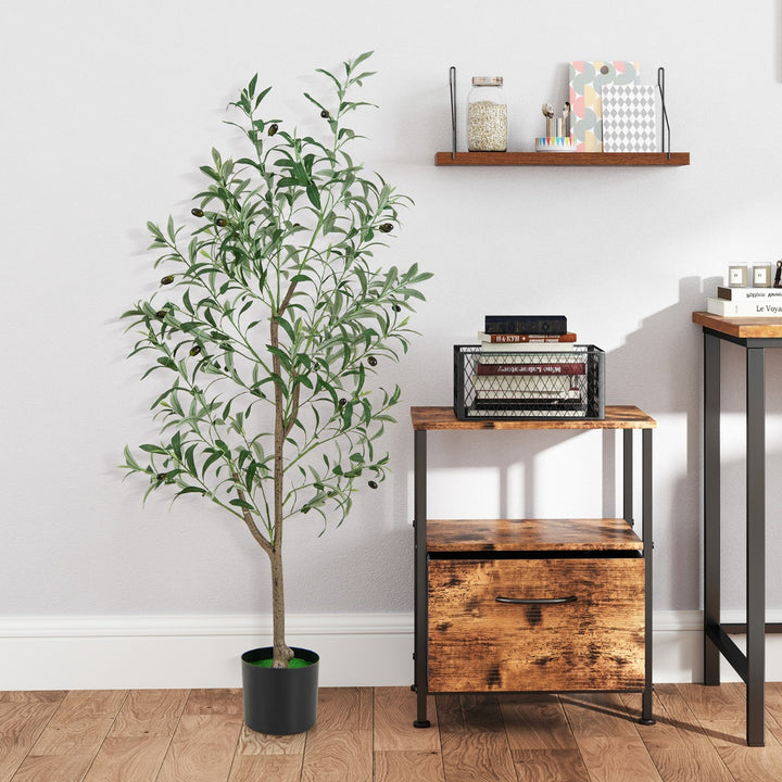 130cm Tall Artificial Olive Tree with Realistic Fruits - TidySpaces