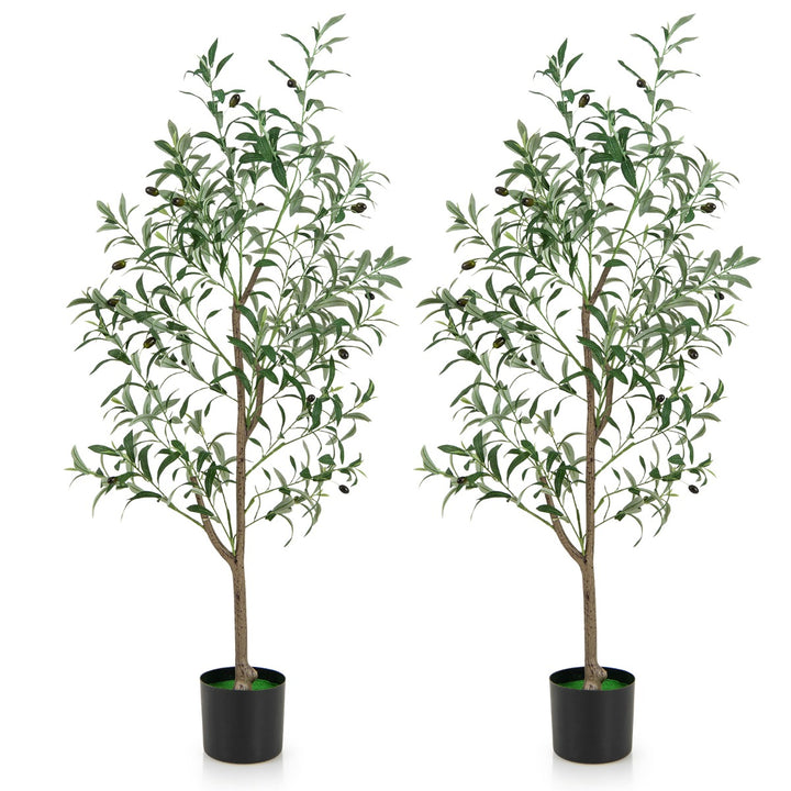 130cm Tall Artificial Olive Tree with Realistic Fruits - TidySpaces