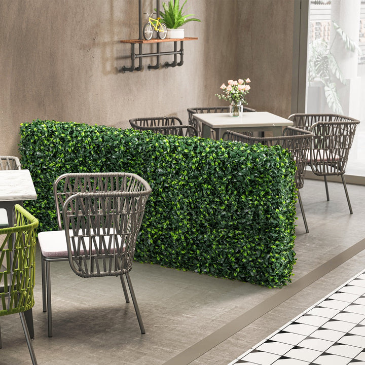 Artificial Plant Wall with Realistic Gardenia Leaves and Aluminium Tubes - TidySpaces