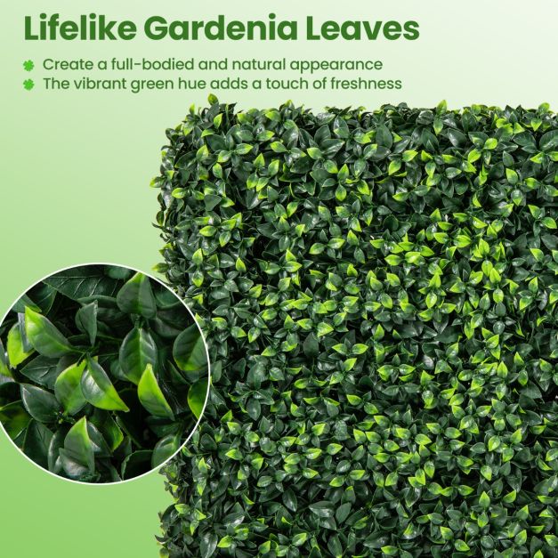 Artificial Plant Wall with Realistic Gardenia Leaves and Aluminium Tubes - TidySpaces