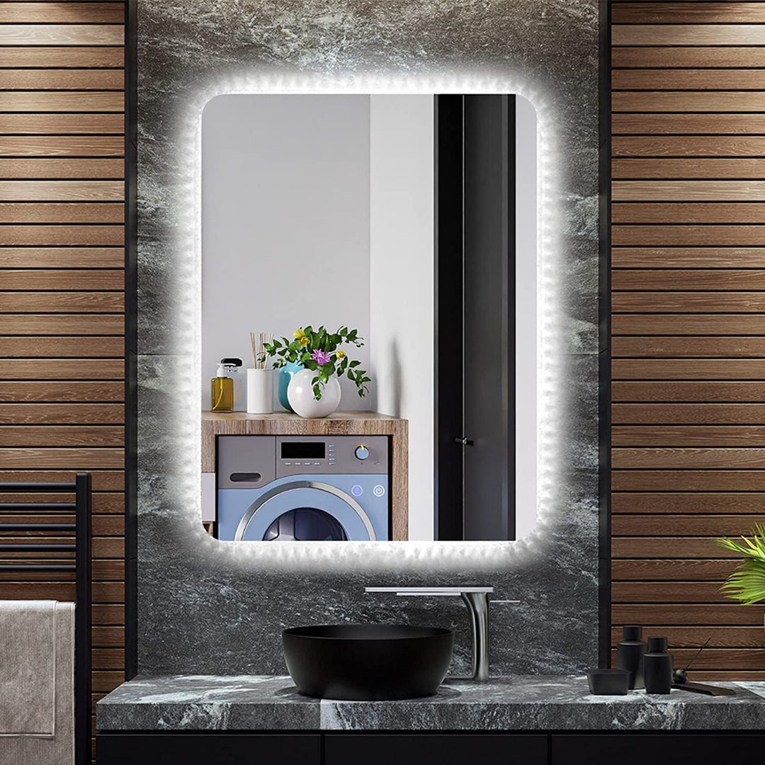 80x60cm Wall Mounted Mirror with Demister Pad - TidySpaces