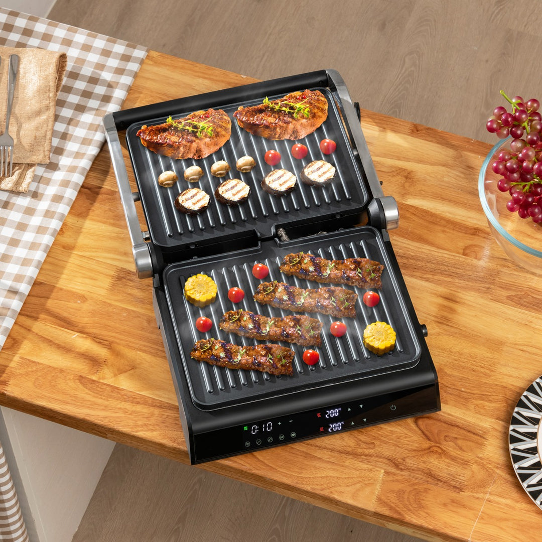 1200W Non-Stick Electric Grill with Adjustable Temperature - TidySpaces
