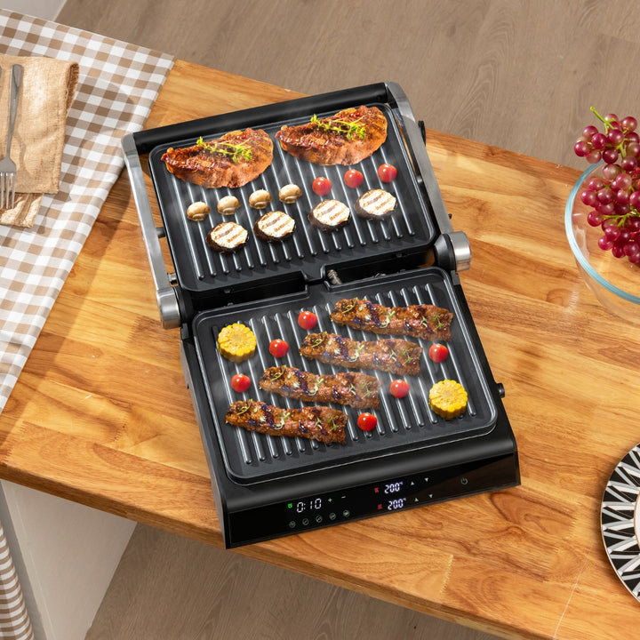 1200W Non-Stick Electric Grill with Adjustable Temperature - TidySpaces