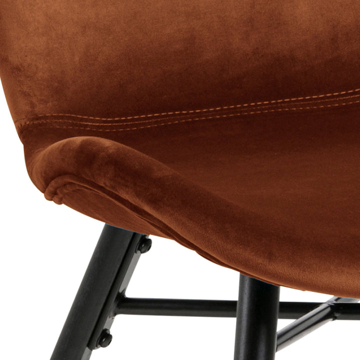 Batilda Dining Chair in Copper Set of 2 - TidySpaces