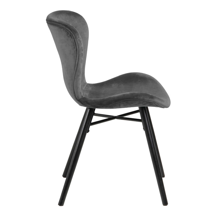 Batilda Dining Chair in Dark Grey Set of 2 - TidySpaces