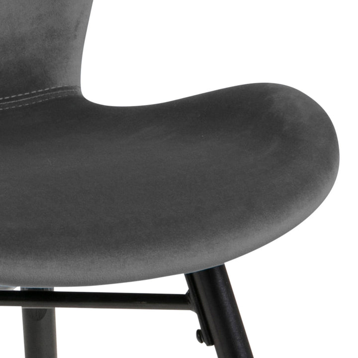 Batilda Dining Chair in Dark Grey Set of 2 - TidySpaces