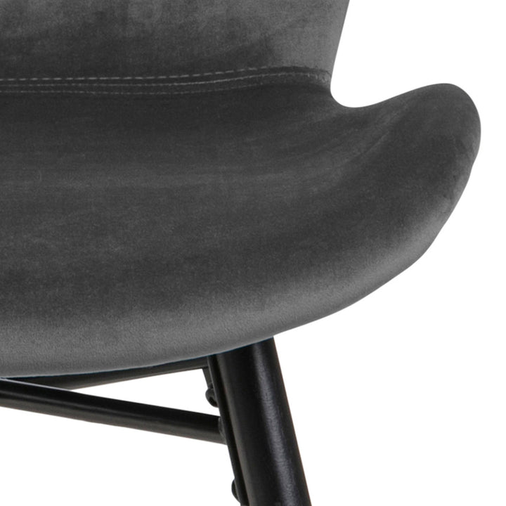Batilda Dining Chair in Dark Grey Set of 2 - TidySpaces