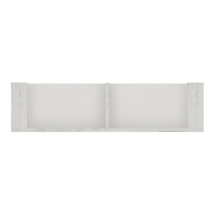 Angel 84cm Wall Shelf in White Craft Oak - TidySpaces