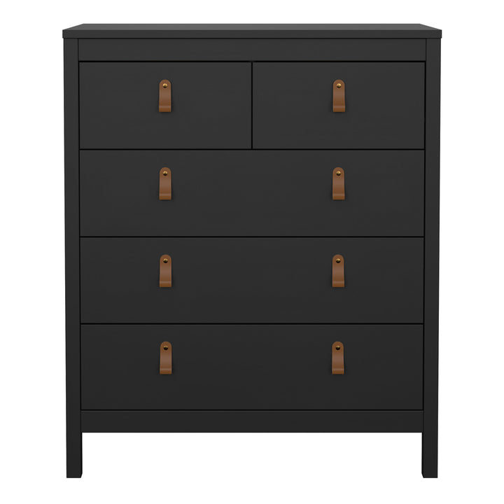 Barcelona Chest 3+2 drawers in Matt Black - TidySpaces